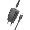 Borofone BN13 rýchlonabíjačka vrátane dátového kábla Lightning 30 W čierna