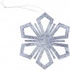 DECOLED Snehová vločka II, priemer 15 cm, strieborná