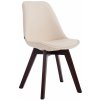 Design-Shop Manado koženka drevené nohy orech Krémová