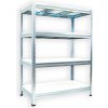 Pozinkovaný regál Biedrax 35 x 120 x 120 cm - 4 police biele lamino 12mm