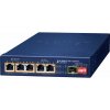 Planet BSP-115HP-5A Hybridní PoE solární switch, 5x 1Gb, 1x SFP, 1x PoE++ 802.3bt, 2x 802.3at, 2x at/pasivní, -20~65°C