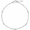 Silvego Strieborná retiazka na nohu Mary s Brilliance Zirconia 23+2,5 cm ZT196751A