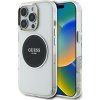 Guess – IML Metal Colored Circle MagSafe – kryt s MagSafe pre iPhone 16 Pro Max – čierny