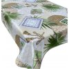 Obrus PVC 3581483, návin 20 m x 140 cm, prútené prestierky s listami, IMPOL TRADE