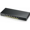 Zyxel GS1915-8EP 8-port Gigabit Web Smart PoE switch, 8x gigabit RJ45, fanless, 60W PoE budget