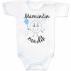 Baby Nellys Body krátky rukáv s vtipným textom Maminčin mazlík