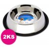 DUVO+ 2x Miska Inox nerezová protisklzová priemer 20 cm - 470 ml
