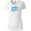 Grécko vlajka - Dámske tričko z organickej bavlny Origin (GOTS) - L ( Biela )