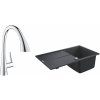 Set kuchynská batéria Grohe Zedra 32294002, granitový drez Grohe K400 31640AP0