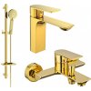 MEXEN/S - Alexa SET umývadlová + vaňová batéria s príslušenstvom DQ40, zlatá 71203DQ40-50