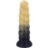 Dildo stredné Top Notch Dongs JEDNOROŽEC zlaté-čierne