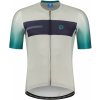 Extraľahký dámsky cyklodres Rogelli DAWN s krátkym rukávom, béžovo-tyrkysový M