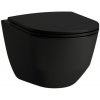 Závesné WC Laufen Pro horizontálny odtok 53x36x34,5 cm čierna matná H8209667160001