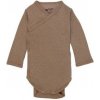 LODGER Hydrofilné zavinovacie body s dlhým rukávom Romper Ciumbelle Beige