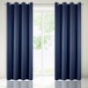 Záves zatemňujúci v tmavomodrej farbe na kruhy modrá Šírka 135 cm | Dĺžka 250 cm
