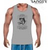 Pánske tielko RANGER® - motív Rybárčenie 07 Svetlošedá 3XL