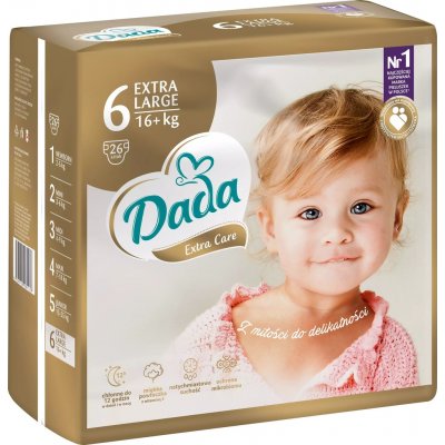 Dada Extra Care 6 Extra Large 16+ kg 26 ks od 5,2 € - Heureka.sk
