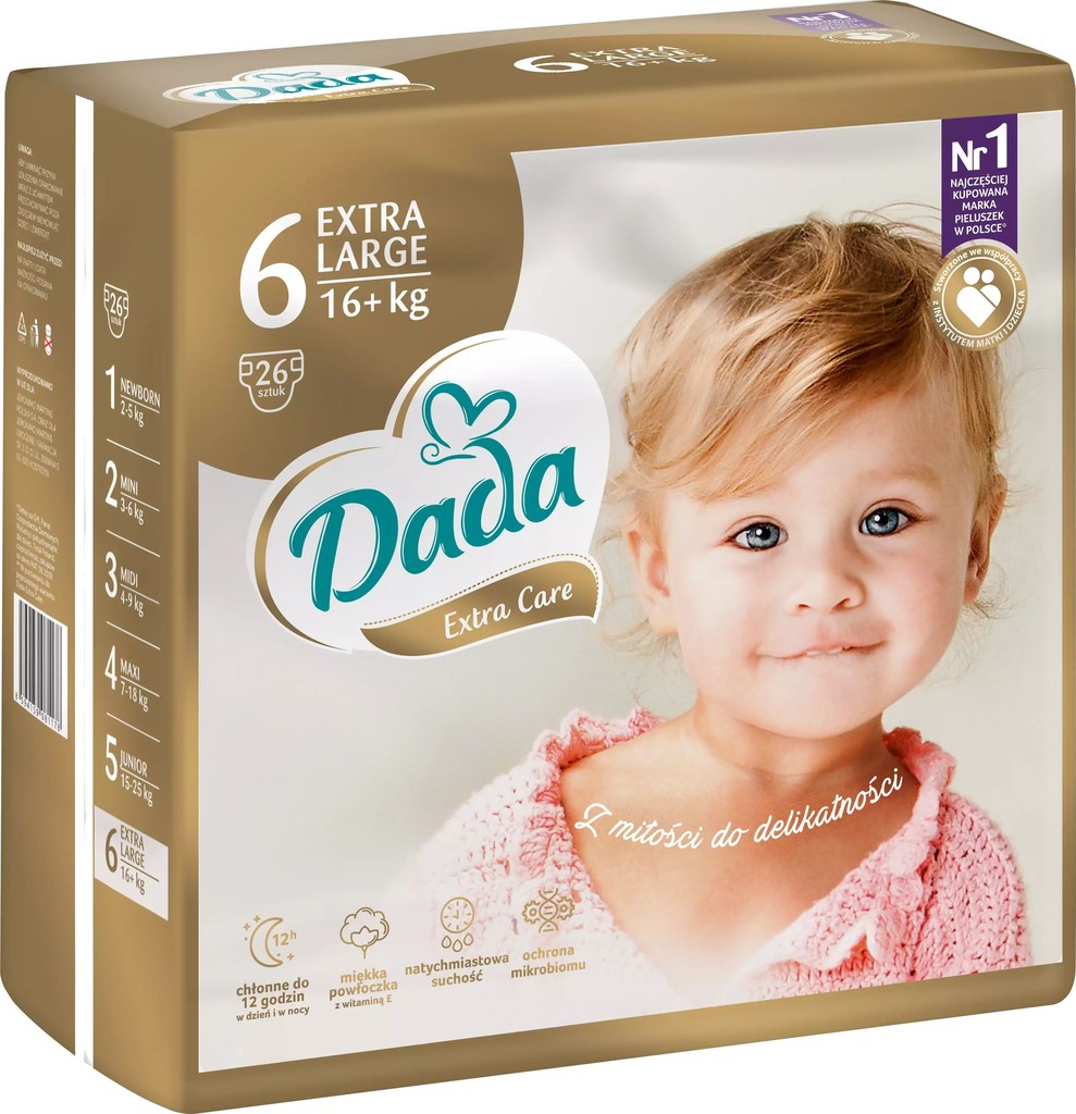 Dada Extra Care 6 Extra Large 16+ kg 26 ks