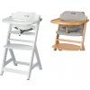 Safety 1st Detská vysoká jedálenská stolička Toto, biela + Vankúš na detskú stoličku Toto, sivá (800008643)