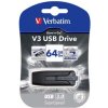 Verbatim USB flash disk, USB 3.0, 64GB, V3, Store N Go, čierny, 49174, USB A, s výsuvným konektorom