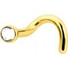 Piranha Piercing do nosa Wildcat Titan Zirconline Stone zlatý 0,8mm