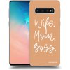 Picasee silikónový čierny obal pre Samsung Galaxy S10 G973 - Boss Mama
