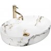 REA - Umývadlo na dosku Queen Carrara Shiny 55x41,5 REA-U1232
