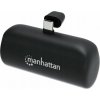 Manhattan Powerbanka MANHATTAN Powerbank 5000 mAh USB Type-C Stecker 10W černá