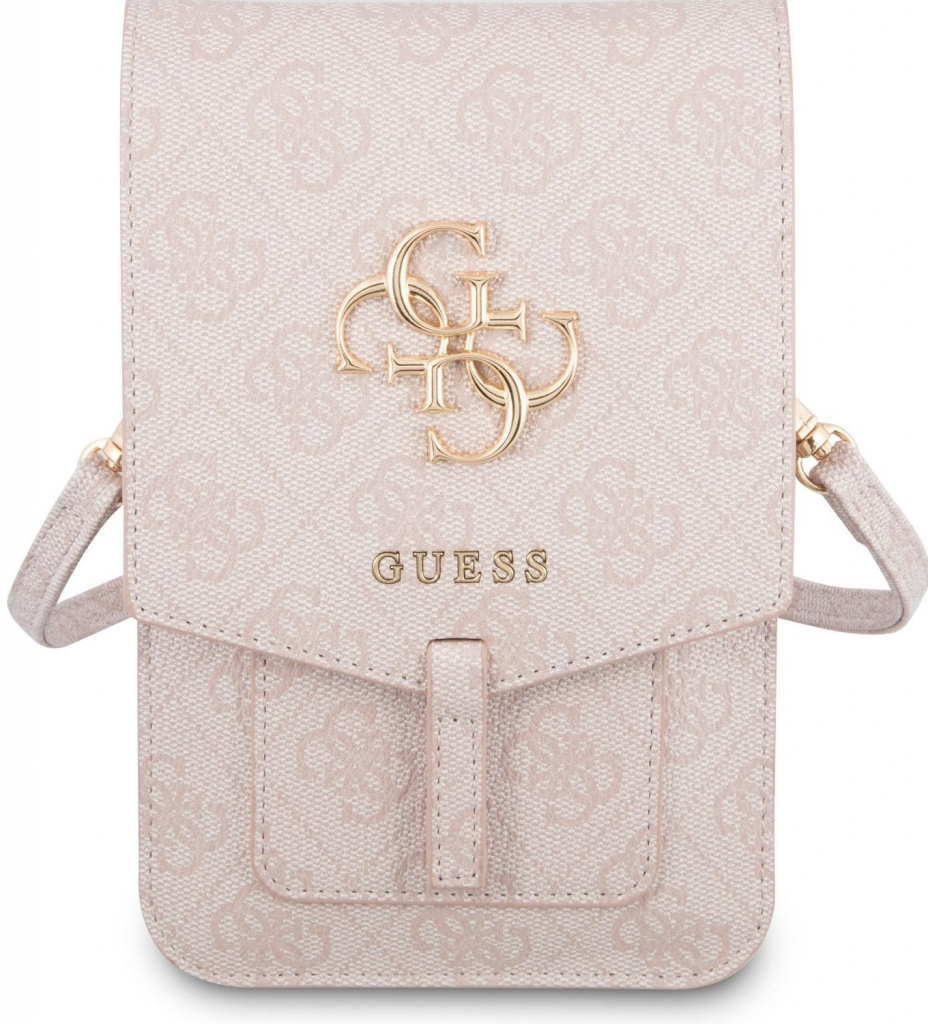 Púzdro Guess PU 4G Metal Logo Phone Bag ružové