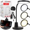 Stolná lampa Ledhoff čierna LED 10W 3 farby svetla dotyková