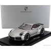Spark-model Porsche 911 992 Turbo Coupe 2023 - First Turbo Remastered - Con Vetrina - S vitrínou 1:18 Silver