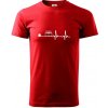 Kolky EKG - Klasické pánske tričko vyššej gramáže - 2XL ( Červená )
