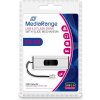 MediaRange USB flash disk, USB 3.0, 64GB, strieborný, MR917, USB A, s pútkom, vysúvací (MR917)