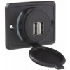 2x USB 4,8A zásuvka 12/24V, montáž na povrch (34661.3)