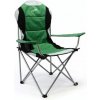 Skladacia kempingová stolička Divero Deluxe – zelená / čierna