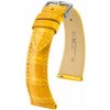 Kožený remienok Hirsch London 04307173-2, žltý, aligátoria koža, Quick Release 14 mm
