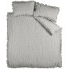 Sivé krepové obliečky na dvojlôžko/predĺžené 230x220 cm Seersucker Frill – Catherine Lansfield