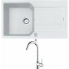 Franke UBG 611-86 biela ľad s excentrom + Franke FP 9000.031 chróm