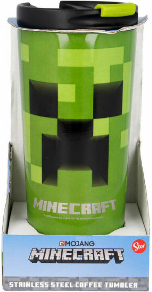 Stor Luxusný nerezový termo hrnček na horúce nápoje MINECRAFT 0,425 l