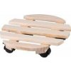 podstavec pod květináč pojízdný kulatý, 30cm, dřevěný, nosnost 50kg, 4952443