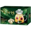 Kvitnúci čaj Mix 4ks s konvičkou, darčekové balenie zelené