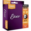 Elixir 16544 Nanoweb Phosphor Bronze Custom Light 11-52 3Pack Set
