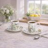 Gilde Gilde Porcelánové šálky na espresso s podšálkami Divoké kvety, sada 4 ks