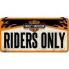 Plechová ceduľa Harley-Davidson - Riders Only, 20 × 10 cm