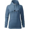 Karate EKG - Mikina dámská Cape s kapucí - XS ( Denim )