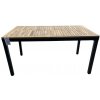VerDesign, MATIAS 150 záhradný stôl, akácia/čierna kov,masív