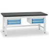 Pracovný stôl do dielne BL s 2 závesnými boxami na náradie, MDF + PVC doska, 4 zásuvky, 1800 x 750 x 800 mm