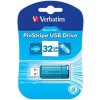 Verbatim USB flash disk, USB 2.0, 32GB, PinStripe, Store N Go, modrý, 49057, USB A, s výsuvným konektorom