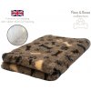 DRYBED Premium Vet Bed Small Paws & Bones hnedý 100 x 75 cm