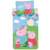 Javoli detská posteľná bielizeň / obliečky 100 x 135 / 40 x 60 cm bavlna - Prasiatko Peppa - domček